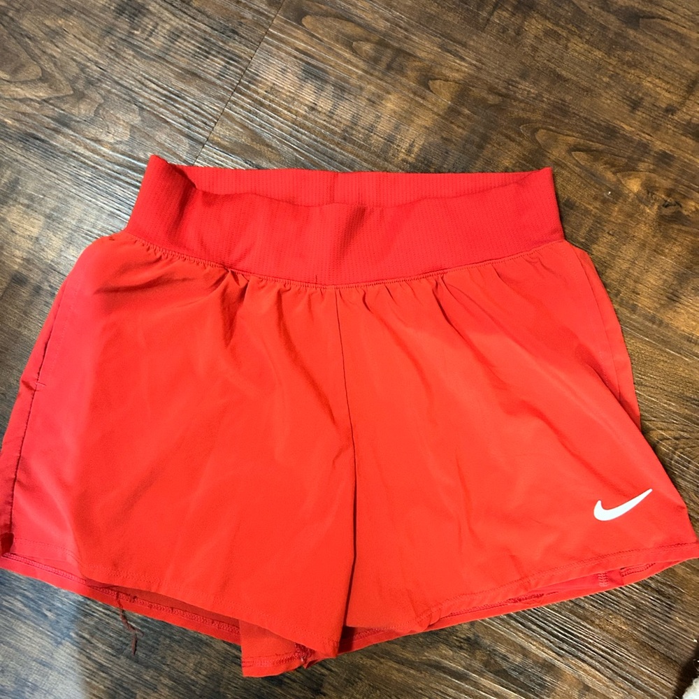 Never worn. Nike Red Athletic Shorts Lightweight Relaxed Fit size S